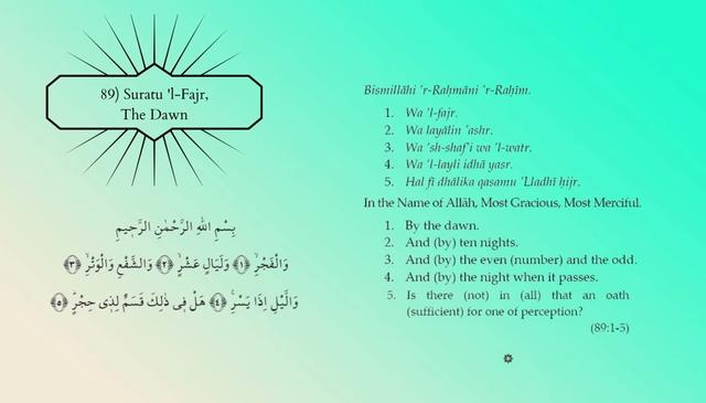 A Guide to Quranic Openings (Surahs 89-92)
